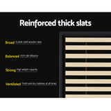 Trundle Wooden Bed Frame with Storage Drawer - Black King Single