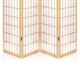 Artiss 4 Panel Wooden Room Divider - Natural