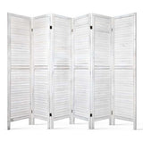 Artiss 6 Panel Room Divider Privacy Screen Foldable Wood Stand White
