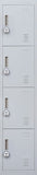 4-Digit Combination Lock 4 Door Locker for Office Gym Grey