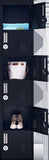 4-digit Combination Lock 6-Door Locker for Office Gym Shed School Home Storage Black