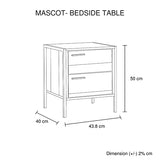 4 Pieces Storage Bedroom Suite with Particle Board Contraction and Metal Legs Queen Size Oak Colour Bed, Bedside Table & Tallboy