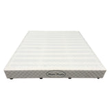 Mattress Base Ensemble Queen Size Solid Wooden Slat in White with Removable Cover