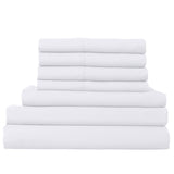 Royal Comfort 2000TC 6 Piece Bamboo Sheet & Quilt Cover Set Cooling Breathable Queen White