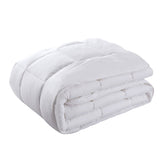 Royal Comfort 260GSM Deluxe Eco-Silk Touch Quilt 100% Cotton Cover Double White