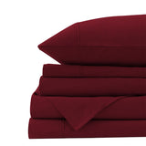 Royal Comfort Vintage Washed 100% Cotton Quilt Cover Set Bedding Ultra Soft Queen Mulled Wine