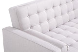 Sofa Bed 3 Seater Button Tufted Lounge Set for Living Room Couch in Fabric Beige Colour