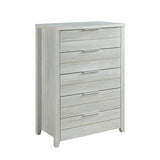 Alice 4 Pieces Bedroom Suite Natural Wood Like MDF Structure Queen Size White Ash Colour Bed, Bedside Table & Tallboy