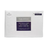 Park Avenue 1000TC Cotton Blend Sheet & Pillowcases Set Hotel Quality Bedding Single White