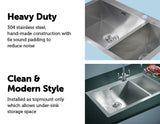 745x505mm Handmade Stainless Steel Topmount Kitchen Sink with Waste