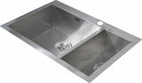 745x505mm Handmade Stainless Steel Topmount Kitchen Sink with Waste