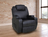 Massage Sofa Chair Recliner 360 Degree Swivel PU Leather Lounge 8 Point Heated