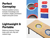 2-in-1 Three-Hole Bags and Washer Toss Combo Cornhole Portable Outdoor Games