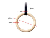 Wooden Gymnastic Rings Olympic Gym Strength Training