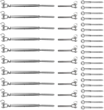 Stainless Steel Wire Rope DIY Balustrade Kit Jaw/Swage Fork Turnbuckle - 10 pack