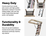 Deluxe Aluminium Attic Loft Ladder - 2700mm to 3050mm