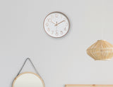 Modern Wall Clock Silent Non-Ticking Quartz Battery Operated Rose Gold