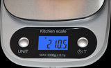 0.1g High Precision Kitchen Scale Rechargable Food Scale Digital 3KG