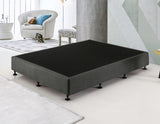 Palermo King Single Ensemble Bed Base Platinum Graphite Linen Fabric