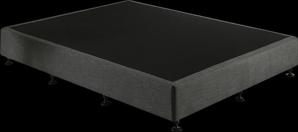 Palermo King Single Ensemble Bed Base Platinum Graphite Linen Fabric