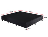 Palermo King Ensemble Bed Base Midnight Black Linen Fabric