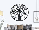 Black Tree of Life Wall Art Hanging Metal Iron Sculpture Garden 60cm