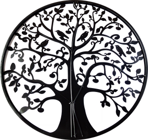 Black Tree of Life Wall Art Hanging Metal Iron Sculpture Garden 60cm