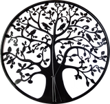 Black Tree of Life Wall Art Hanging Metal Iron Sculpture Garden 60cm