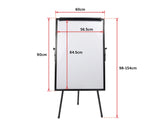 60 x 90cm Magnetic Writing Whiteboard Dry Erase w/ Height Adjustable Tripod Stand