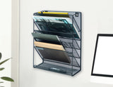 Wall Mount 6 Pocket Hanging File Sorter Organizer Folder Holder Rack Storage