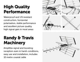 Digital TV Outdoor Antenna Aerial UHF VHF FM AUSTRALIAN Signal Amplifier Booster