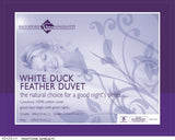 King Quilt - 100% White Duck Feather