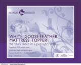 King Mattress Topper - 100% Goose Feather