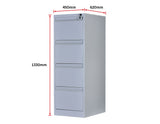 4-Drawer Shelf Office Gym Filing Storage Locker Cabinet