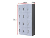 12 Door Locker - Office/Gym - Light Grey