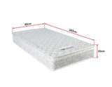 PALERMO Single Luxury Latex Pillow Top Topper Spring Mattress