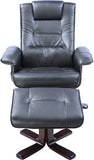 PU Leather Massage Chair Recliner Ottoman Lounge Remote