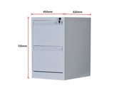 2-Drawer Shelf Office Gym Filing Storage Locker Cabinet