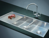 1160x460mm Handmade Stainless Steel Undermount / Topmount Kitchen Laundry Sink with Waste