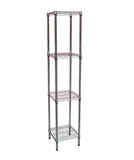 Modular Chrome Wire Storage Shelf 350 x 350 x 1800 Steel Shelving