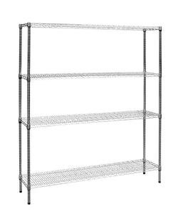 Modular Chrome Wire Storage Shelf 1500 x 350 x 1800 Steel Shelving