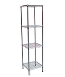 Modular Chrome Wire Storage Shelf 450 x 450 x 1800 Steel Shelving