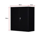 Two-Door Shelf Office Gym Filing Storage Locker Cabinet Safe