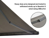 5.0m x 3.0m Retractable Folding Arm Awning Heavy Duty Full Cassette Motorised