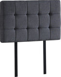 Linen Fabric Single Bed Deluxe Headboard Bedhead - Grey