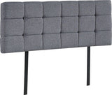 Linen Fabric Double Bed Deluxe Headboard Bedhead - Grey