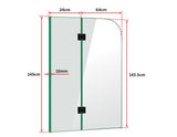 900 x 1450mm Frameless Bath Panel 10mm Glass Shower Screen By Della Francesca