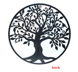 Black Tree of Life Wall Art Hanging Metal Iron Sculpture Garden 99cm