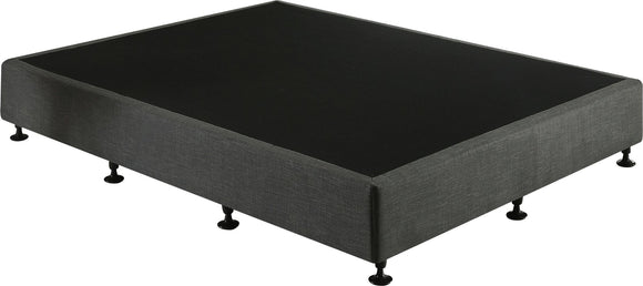 Palermo Queen Ensemble Bed Base Platinum Graphite Linen Fabric