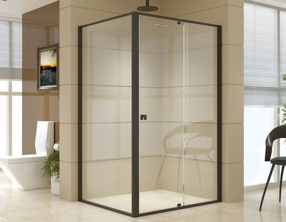 Semi Frameless Shower Screen (114~122)x 195cm & (98~101)x195cm Side AS/NZS Glass